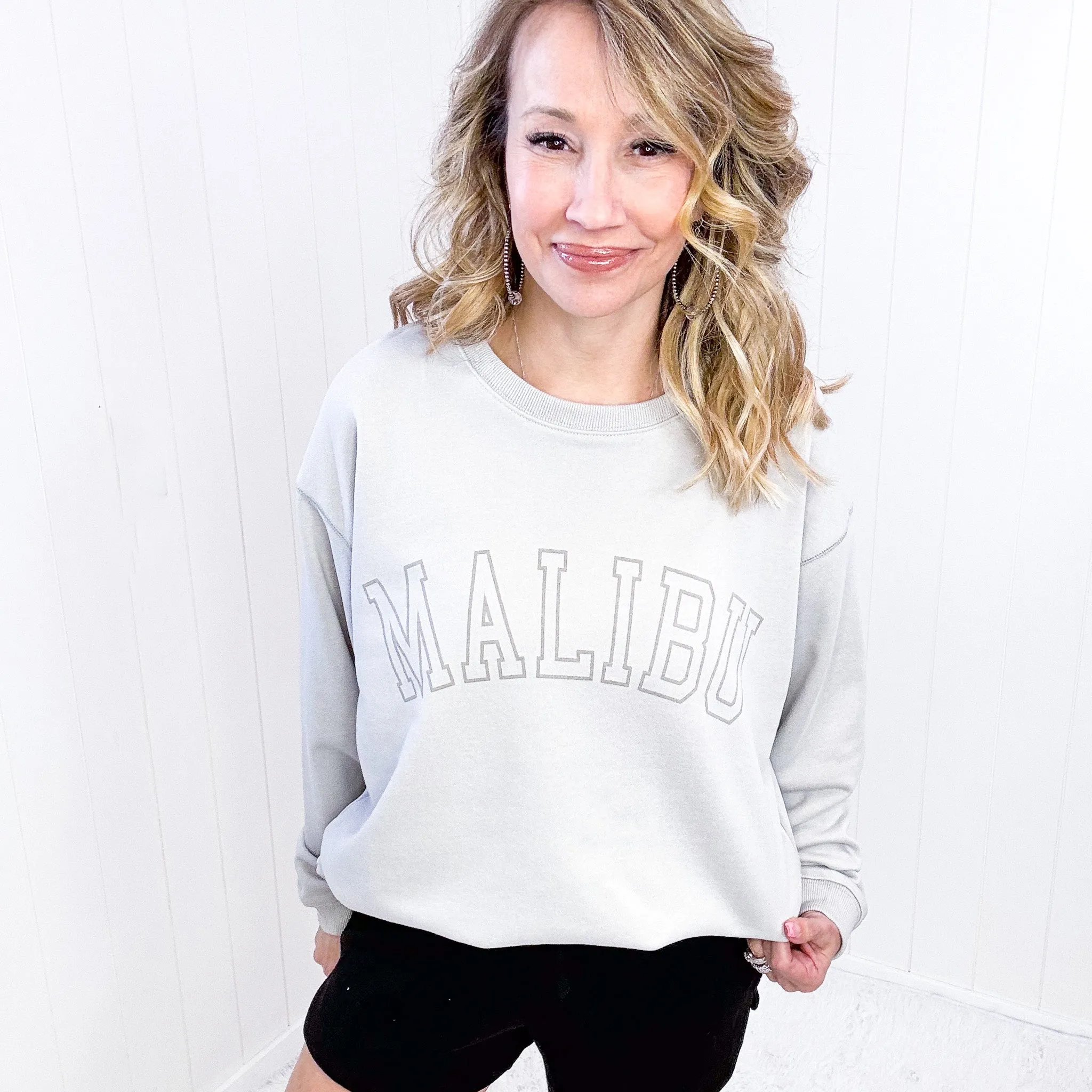 Malibu Oversized French Terry Lightweight Pullover in 2 Colors