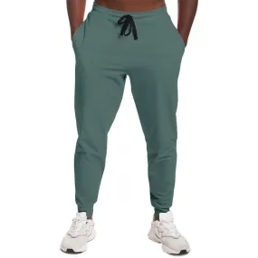 Medium Dark Blue Cool Green Joggers | Unisex | with PLUS sizes | Medium Dark Pale Pastel Blue Cool Green | C30M0Y15K60