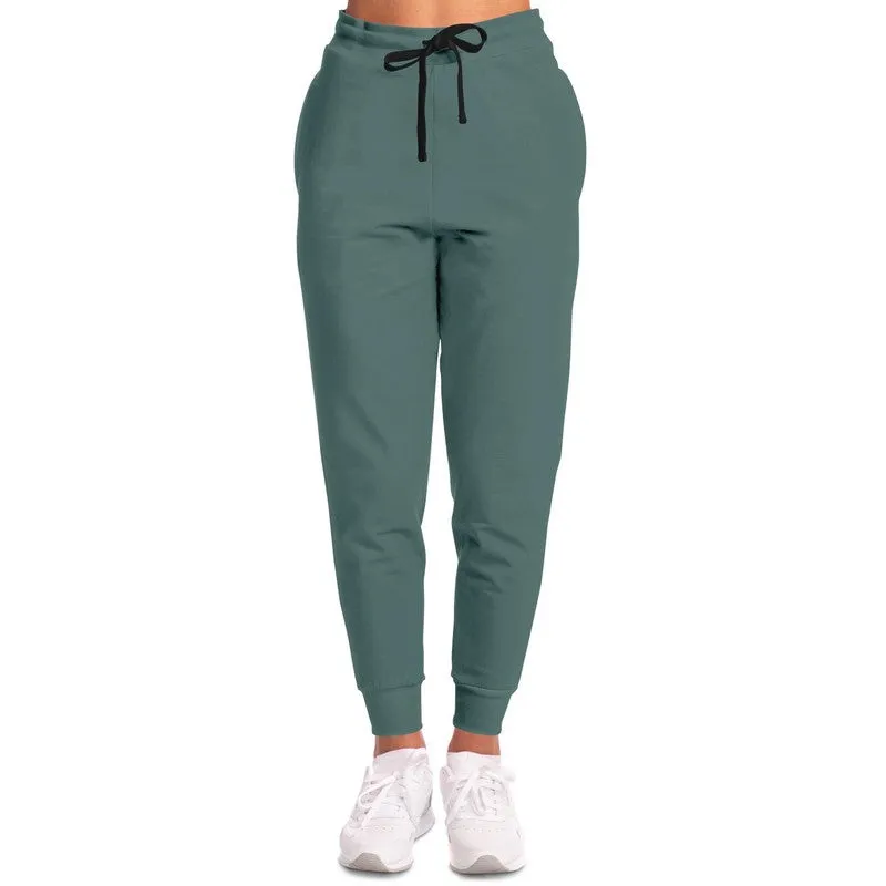 Medium Dark Blue Cool Green Joggers | Unisex | with PLUS sizes | Medium Dark Pale Pastel Blue Cool Green | C30M0Y15K60