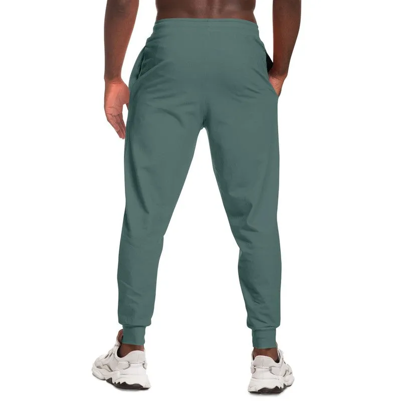 Medium Dark Blue Cool Green Joggers | Unisex | with PLUS sizes | Medium Dark Pale Pastel Blue Cool Green | C30M0Y15K60