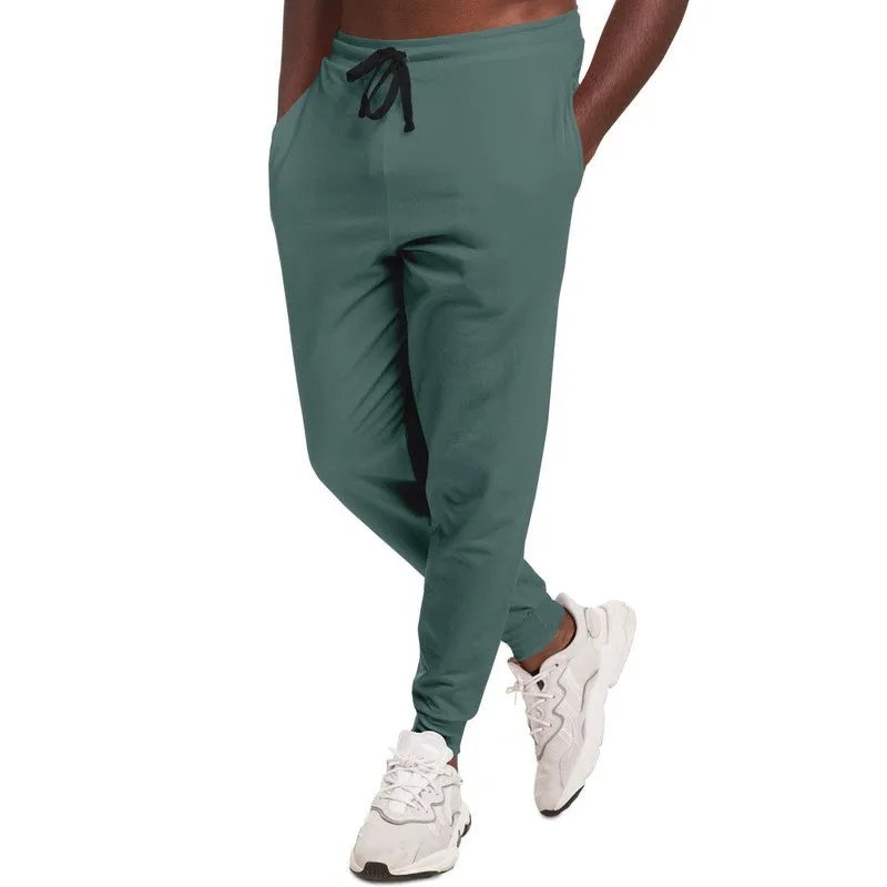 Medium Dark Blue Cool Green Joggers | Unisex | with PLUS sizes | Medium Dark Pale Pastel Blue Cool Green | C30M0Y15K60