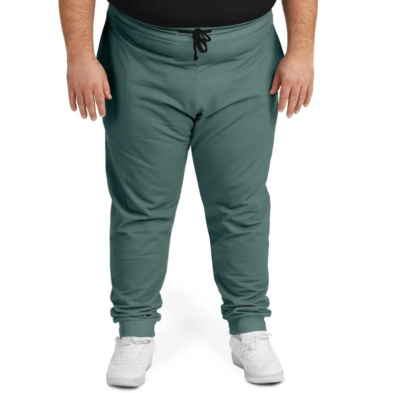 Medium Dark Blue Cool Green Joggers | Unisex | with PLUS sizes | Medium Dark Pale Pastel Blue Cool Green | C30M0Y15K60