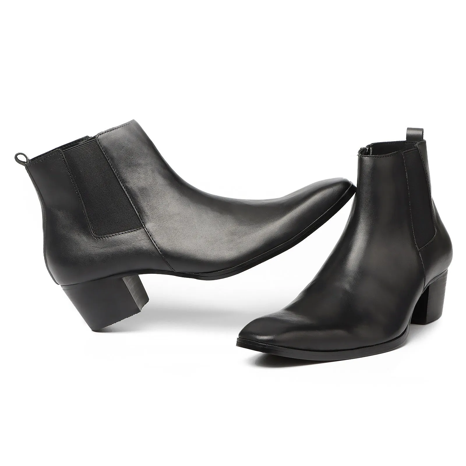 Mens High Top Pointed Chelsea Boots