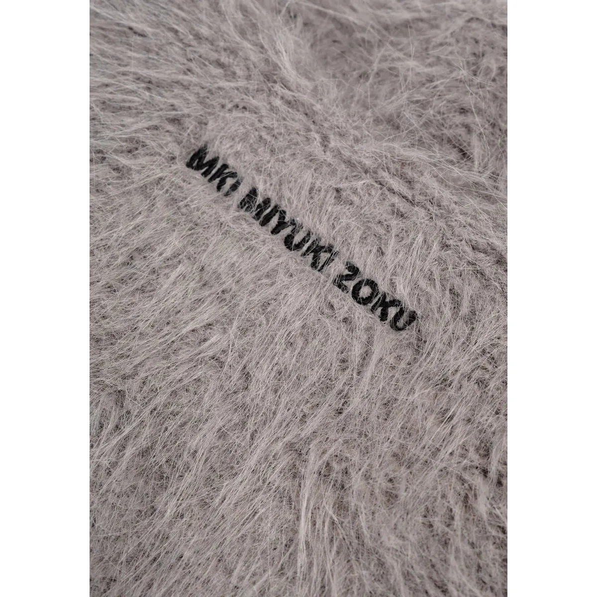 MKI FAUX ALPACA TRACK JACKET LIGHT GREY