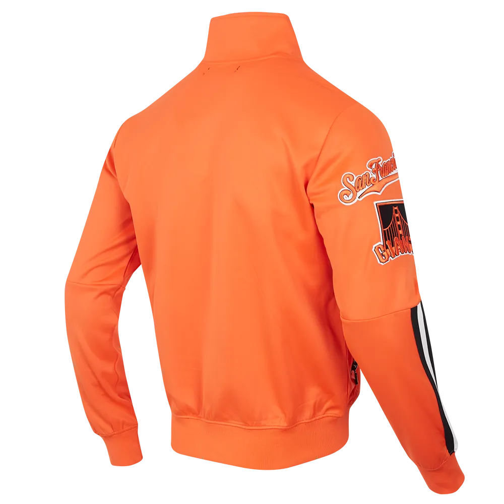 MLB SAN FRANCISCO GIANTS CLASSIC MEN'S DK TRACK JACKET (ORANGE)