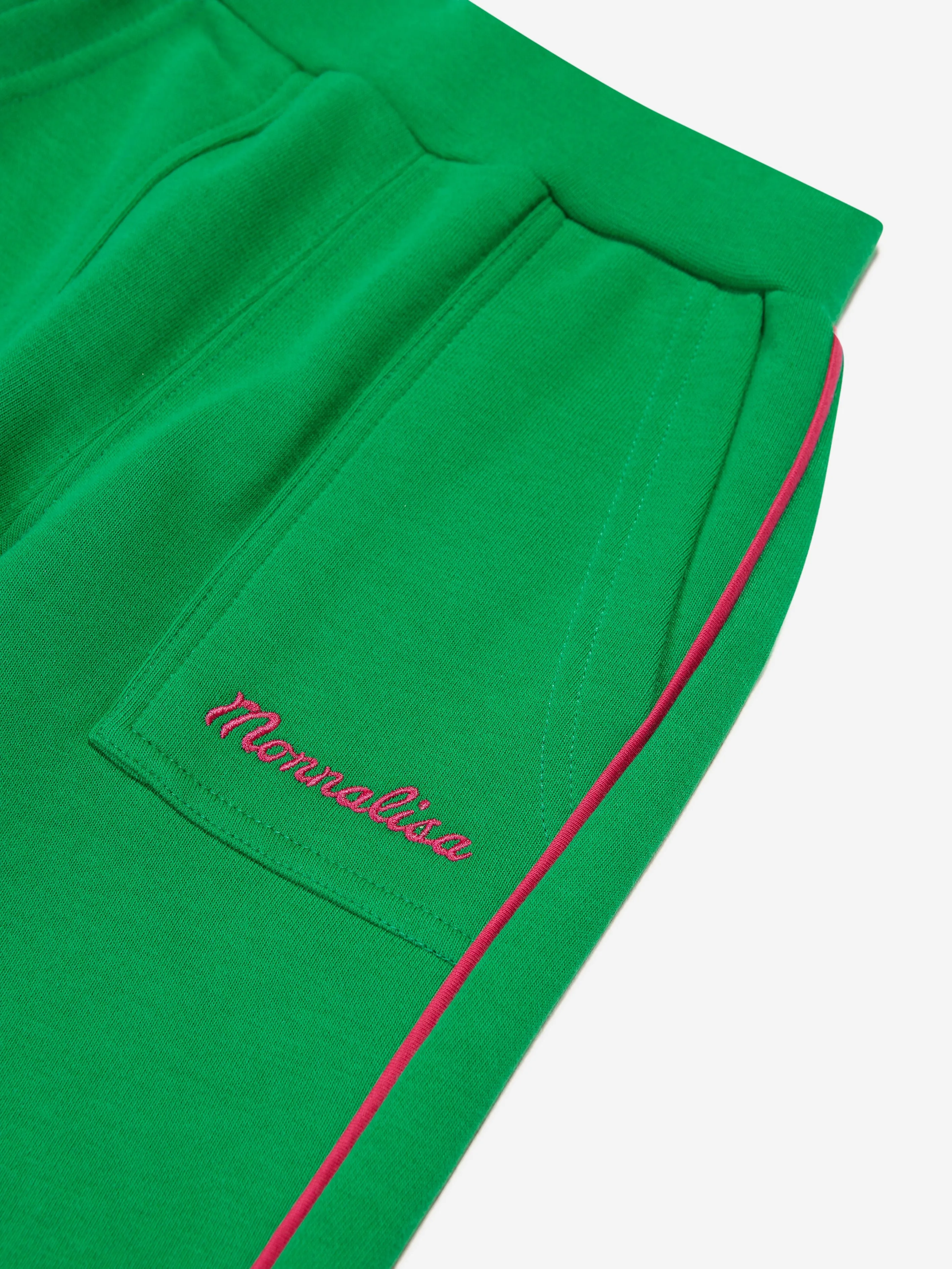 Monnalisa Girls Logo Joggers in Green