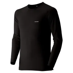 Montbell Base Layer Men's ZEO-LINE Expedition Weight Crew Round Neck Long Sleeve Black 1107712