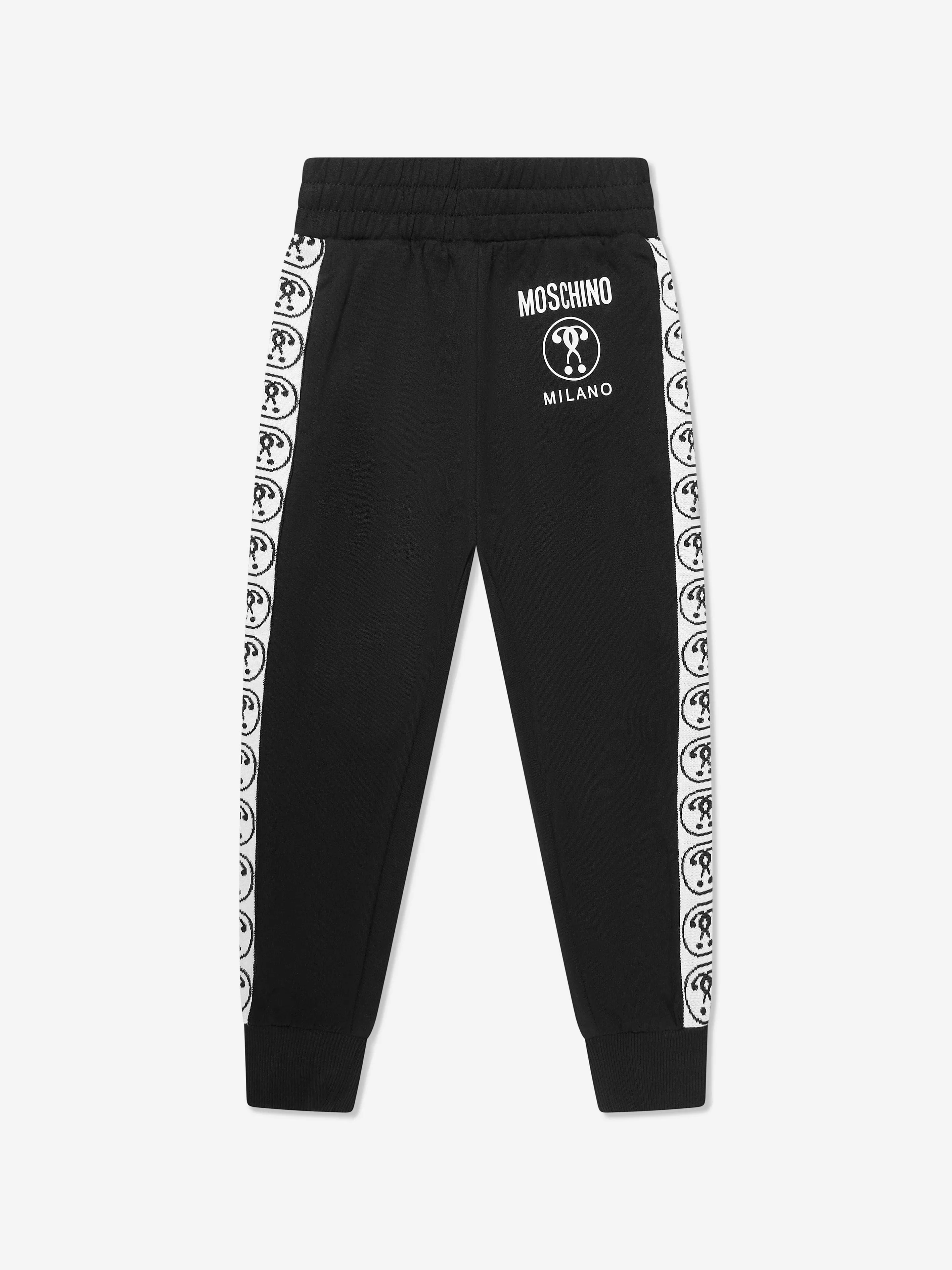 Moschino Boys Milano Logo Joggers in Black