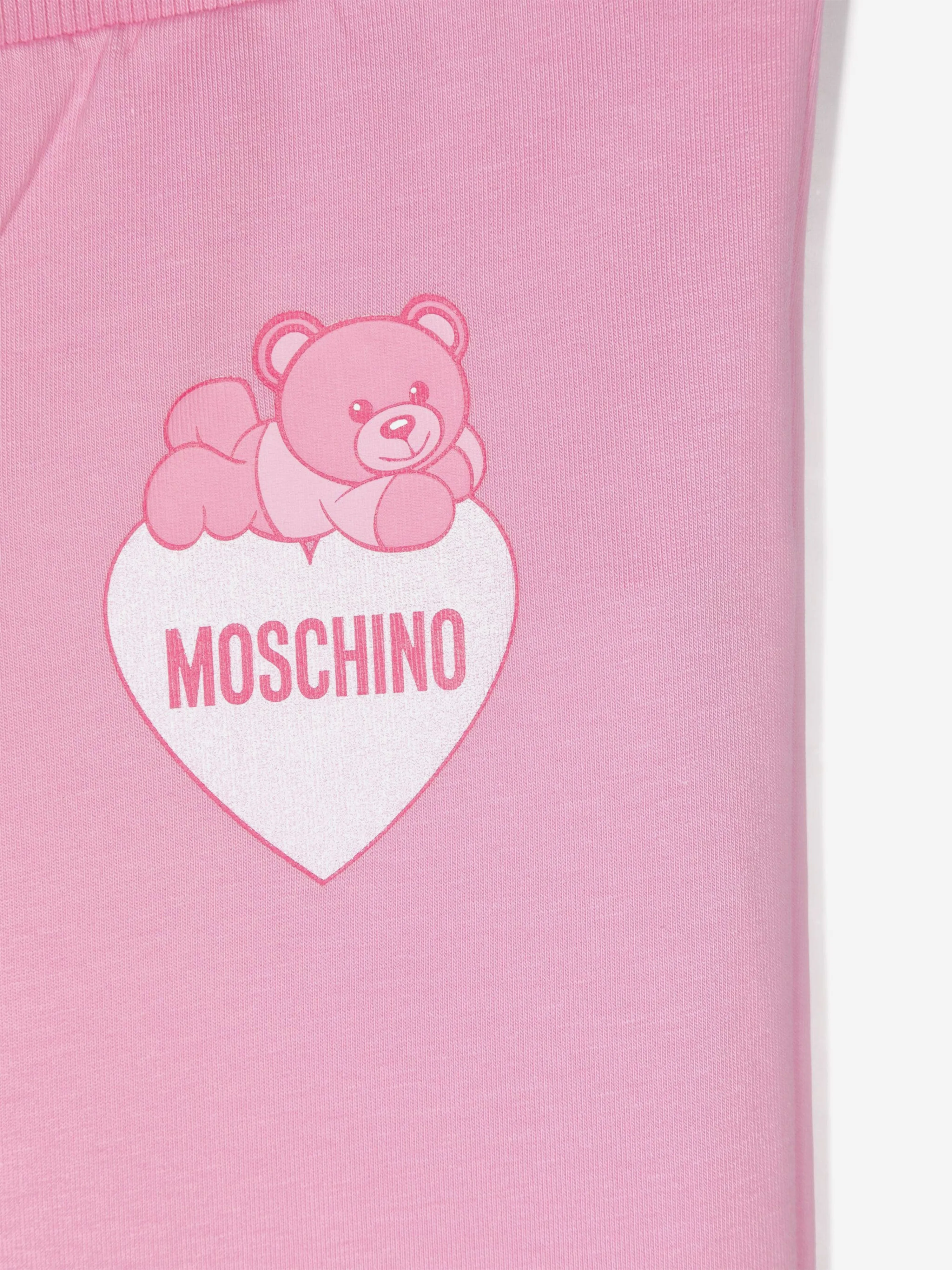 Moschino Girls Flared Logo Joggers in Pink