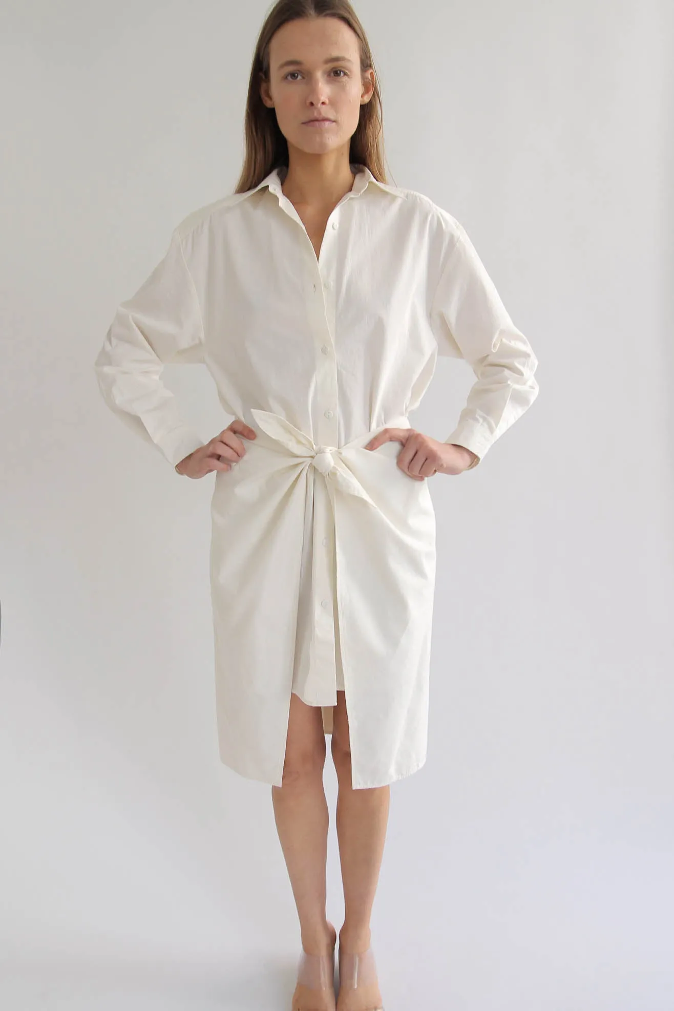 MR. LARKIN, Nik Wrap Dress, Off White