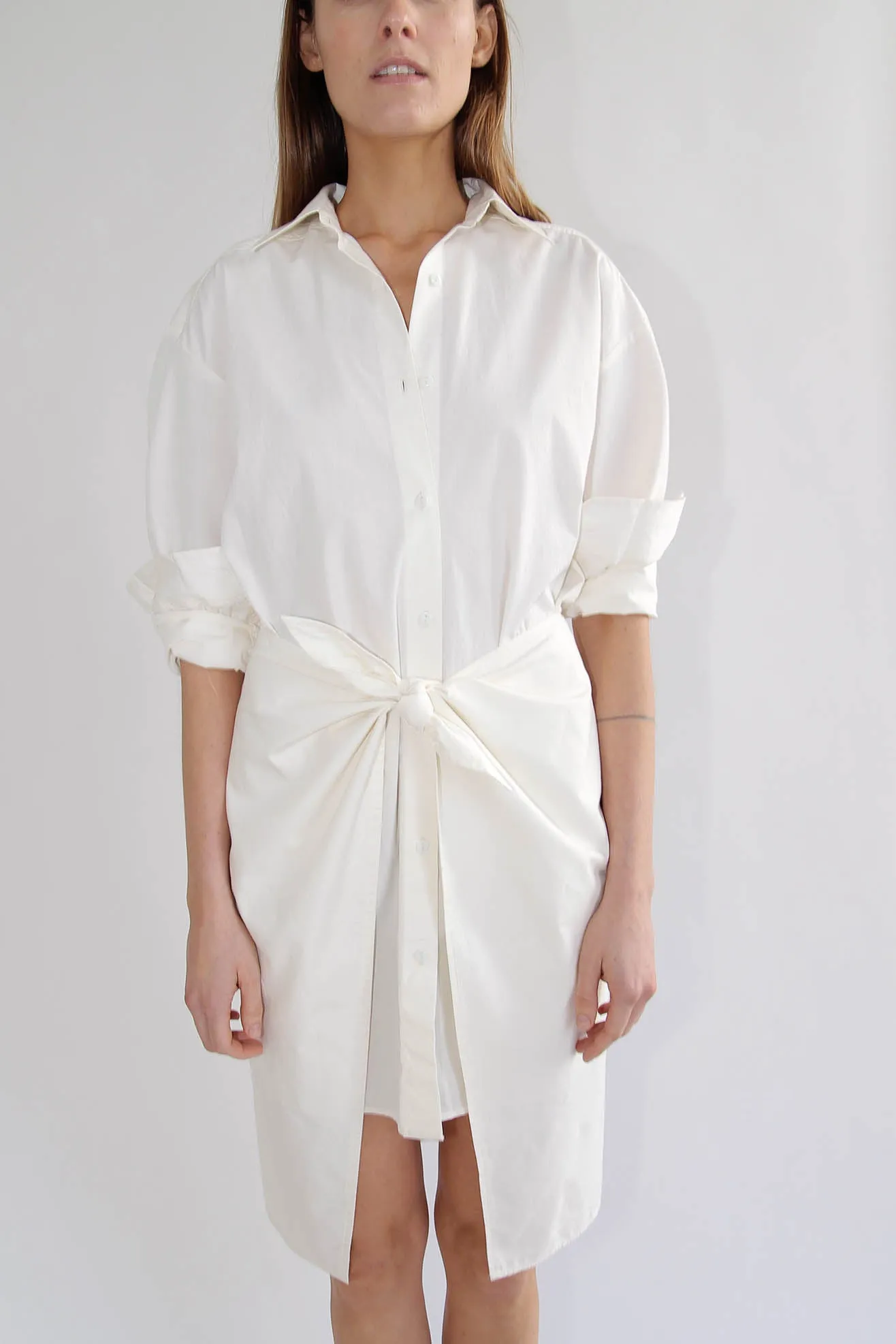 MR. LARKIN, Nik Wrap Dress, Off White