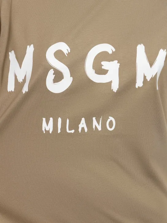 MSGM   Cotton jersey logo t-shirt 