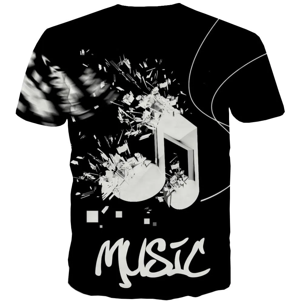 Music T shirts Men Instrument Tshirts Cool Retro T-shirts Graphic Electronic T-shirts 3d