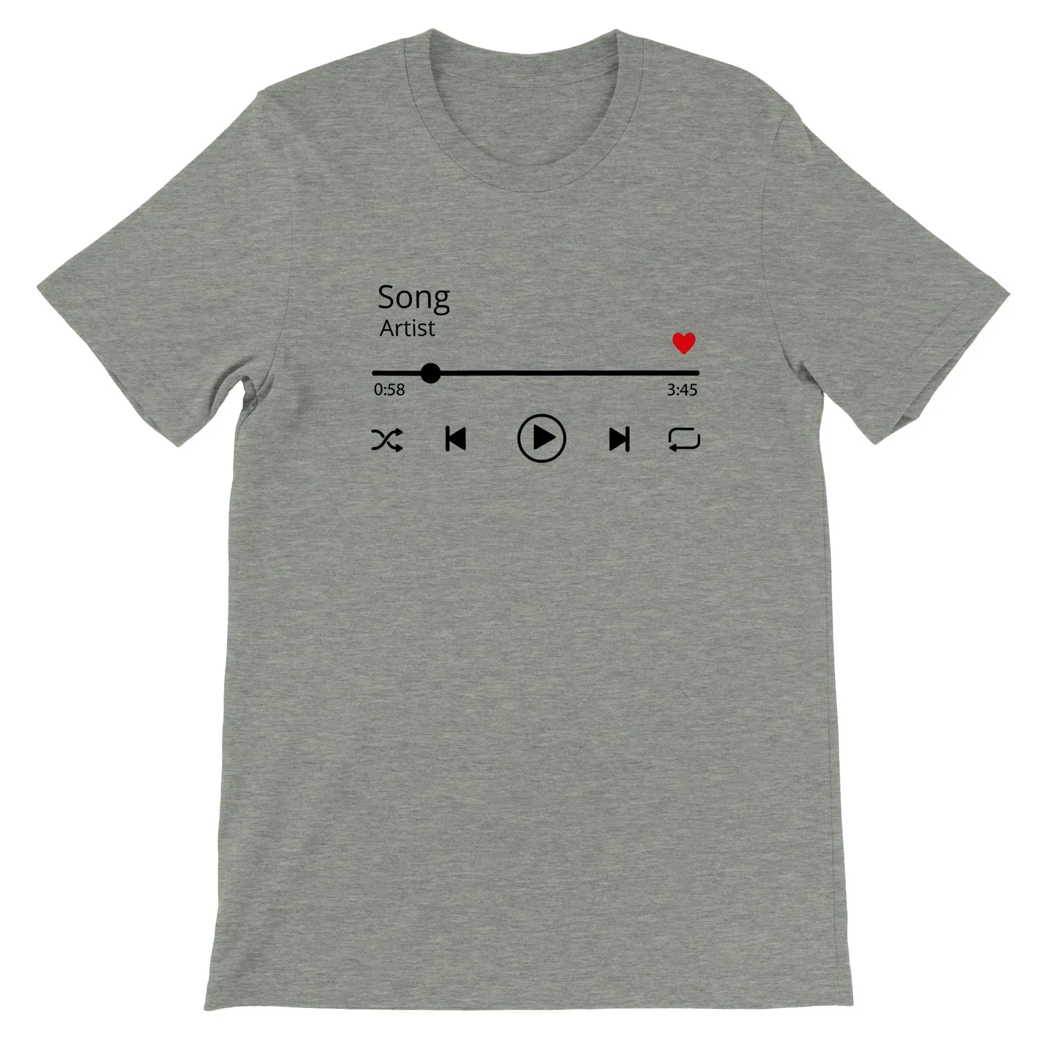 Musik T-shirt - Your Favorite Music Song and Artist Player T-shirt - Premium Unisex T-shirt