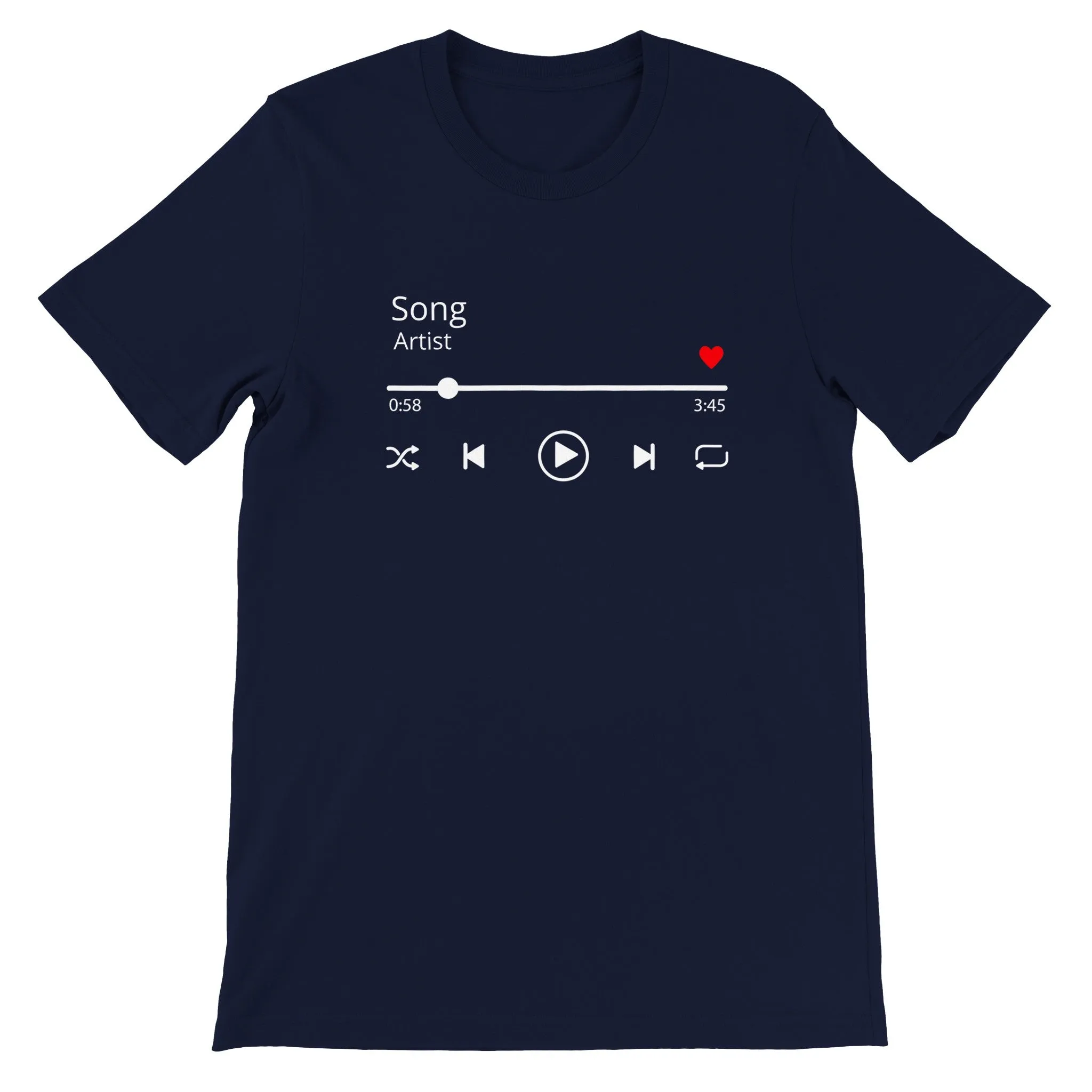 Musik T-shirt - Your Favorite Music Song and Artist Player T-shirt - Premium Unisex T-shirt