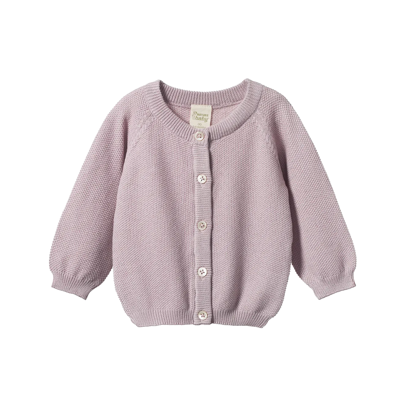 NATURE BABY - PIPER CARDIGAN: LILAC