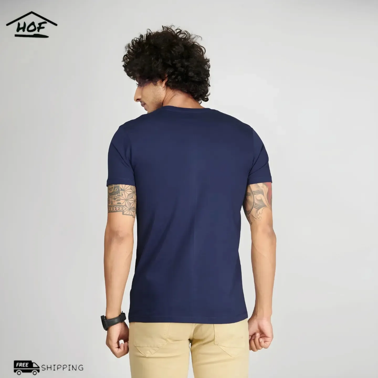 Navy Blue Half Sleeve T-Shirt