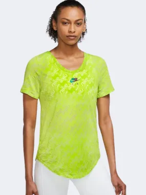 Nike Air Dri-Fit Women Running T-Shirt Lime Green