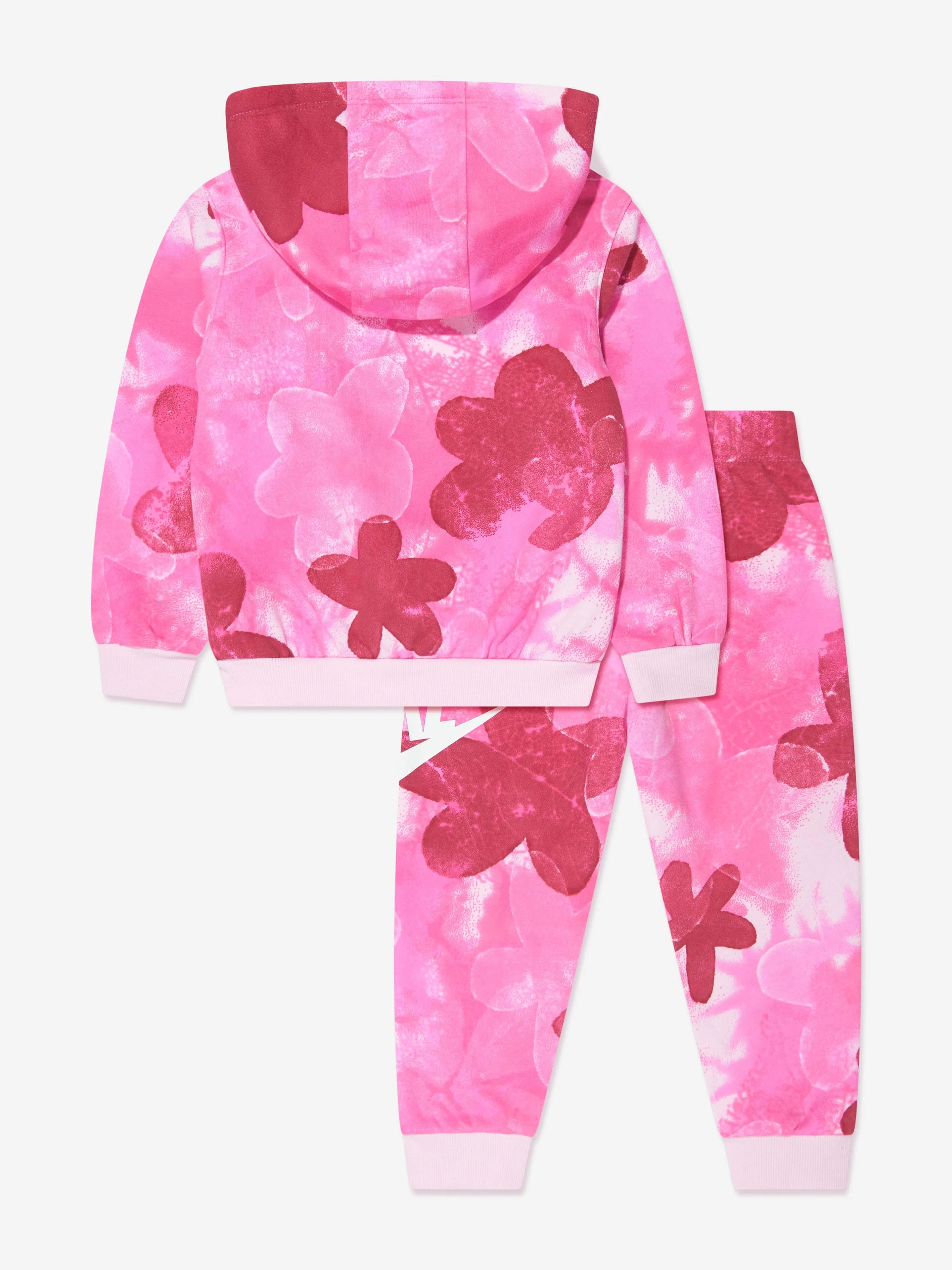 Nike Girls Sci-Dye Club Fleece Tracksuit in Pink