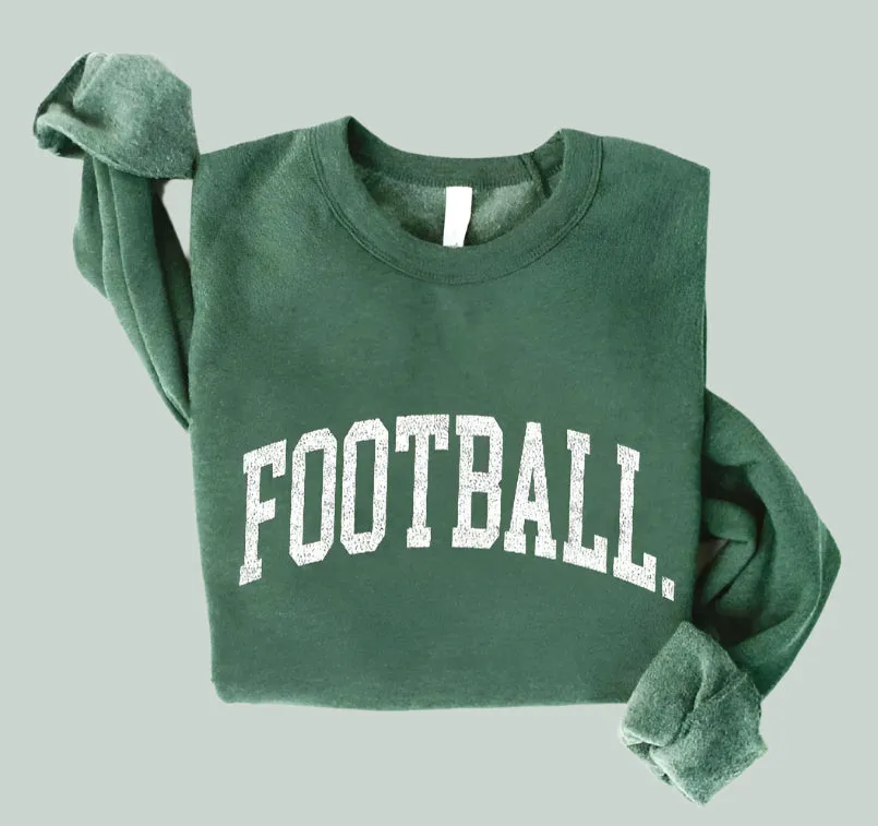 OAT COLLECTIVE - FOOTBALL Heather Forest Graphic Sweatshirt - Clearance