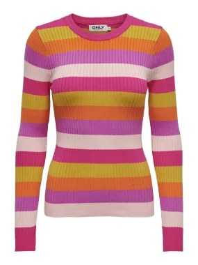 Only - Sunset Stripe Knit Top