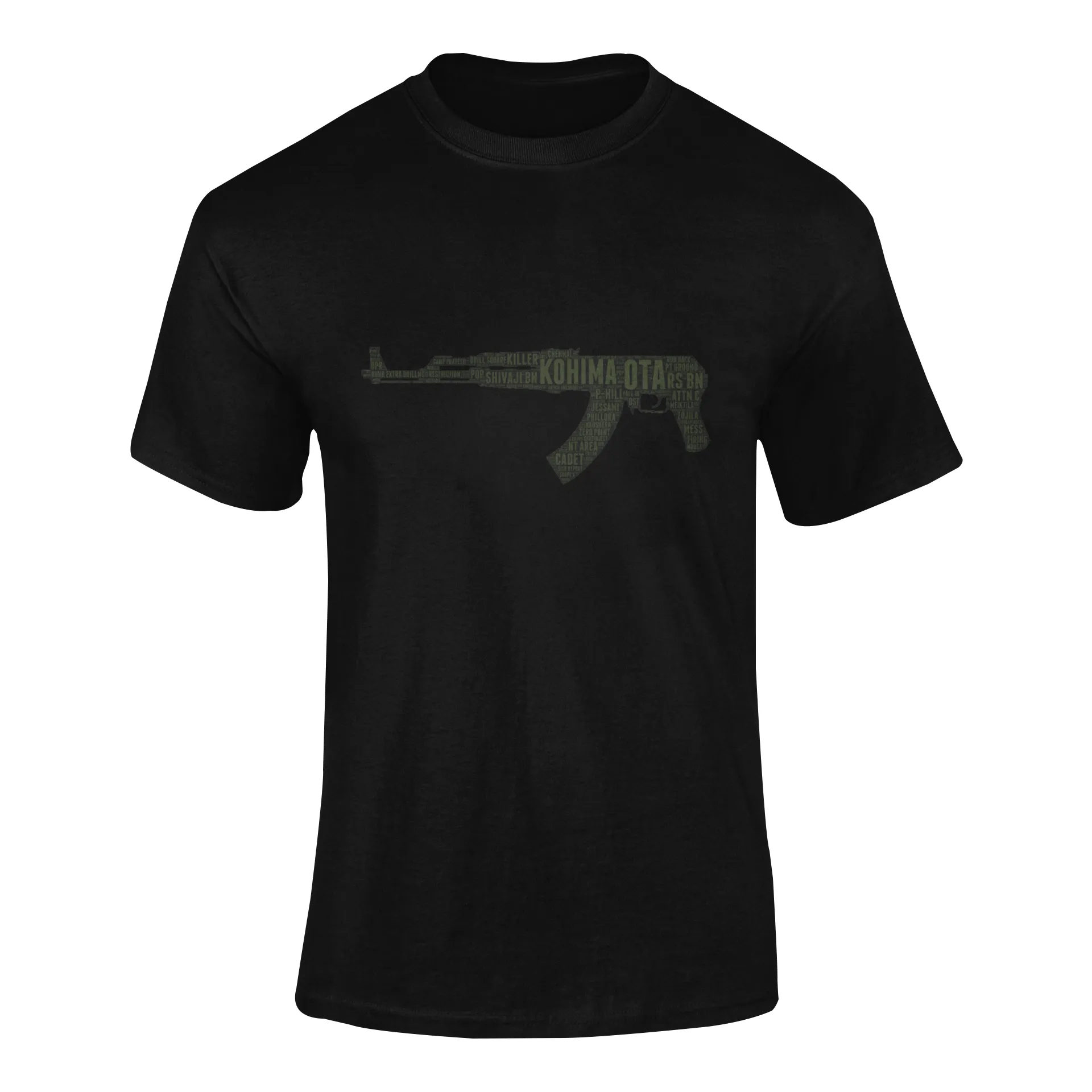 OTA T-shirt - Word Cloud Kohima - AK-47 Folding Stock (Men)