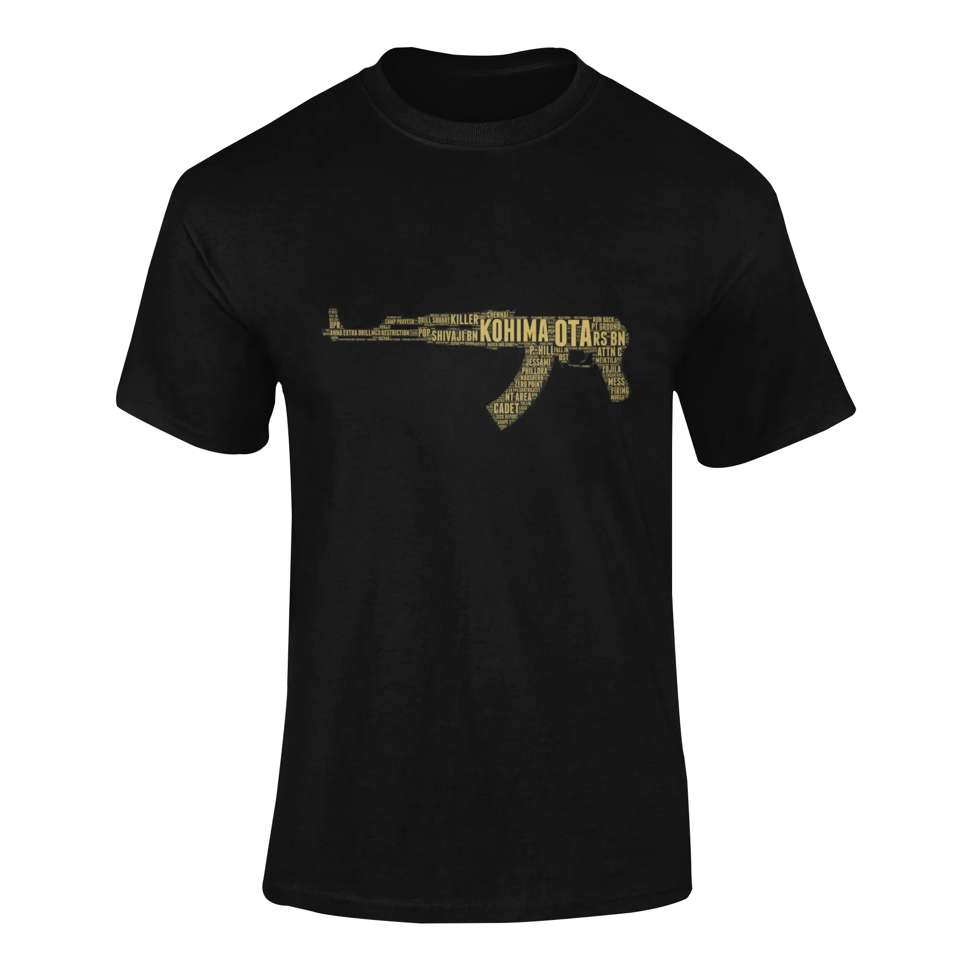 OTA T-shirt - Word Cloud Kohima - AK-47 Folding Stock (Men)