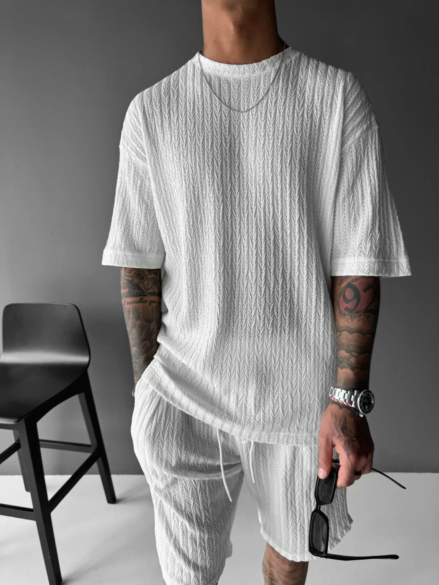 Oversize Structured T-Shirt - Ecru