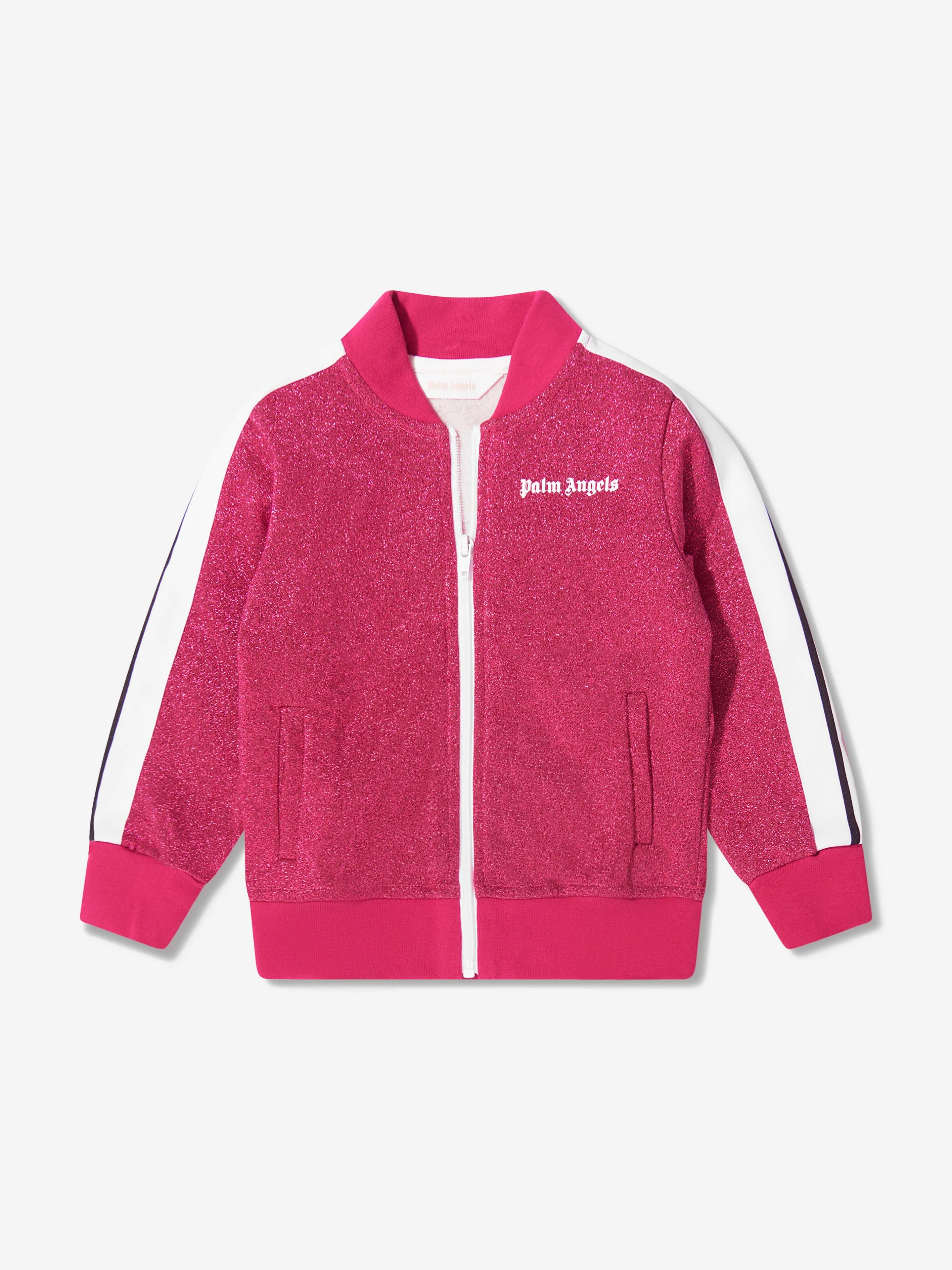 Palm Angels Girls Logo Lurex Bomber Track Jacket