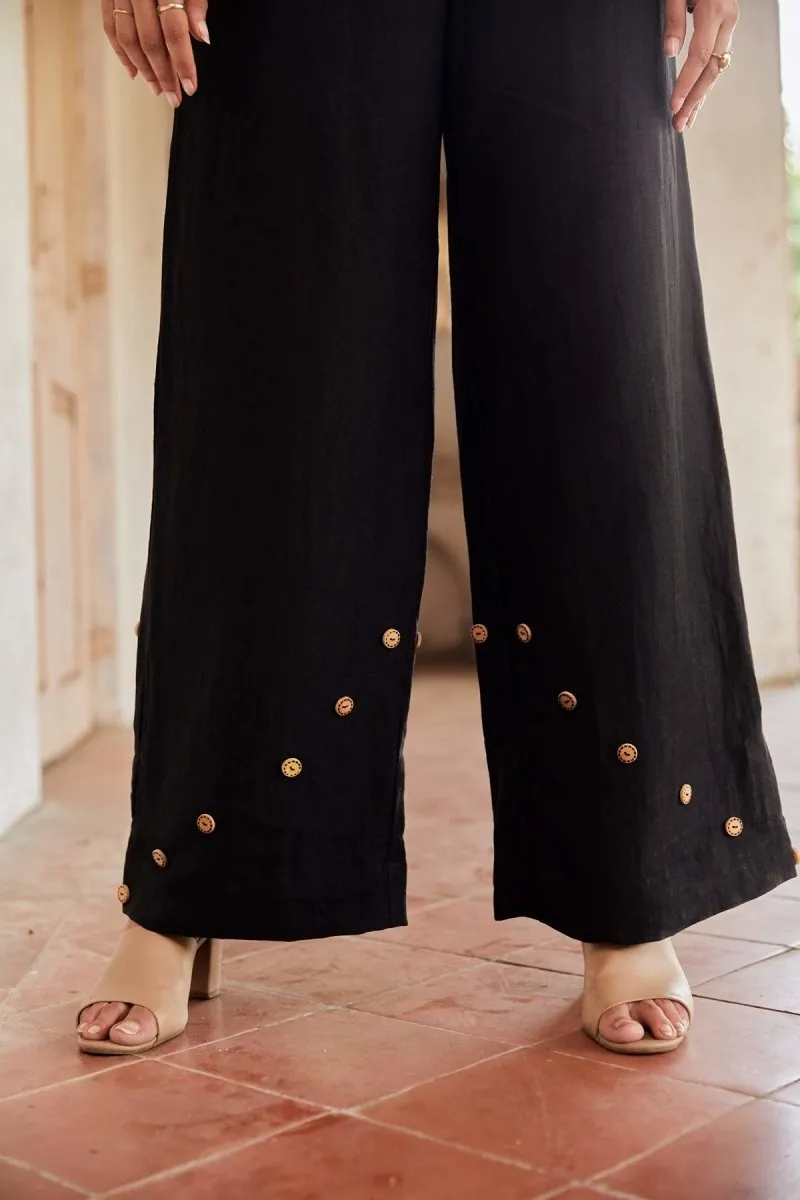 Perched Black Detachable Jumpsuit | Hemp Bamboo Fabric