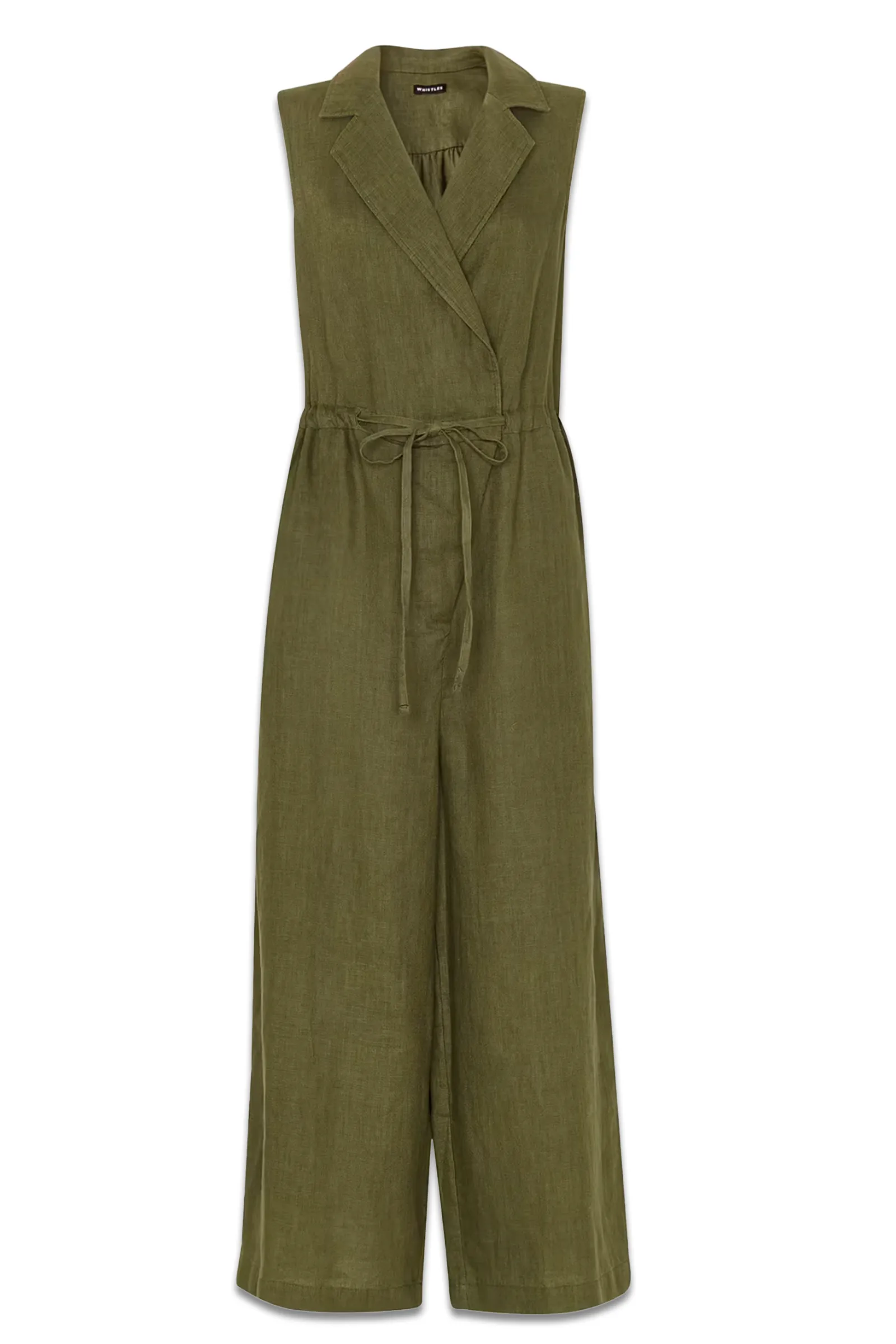 Petite Bella Linen Wrap Jumpsuit