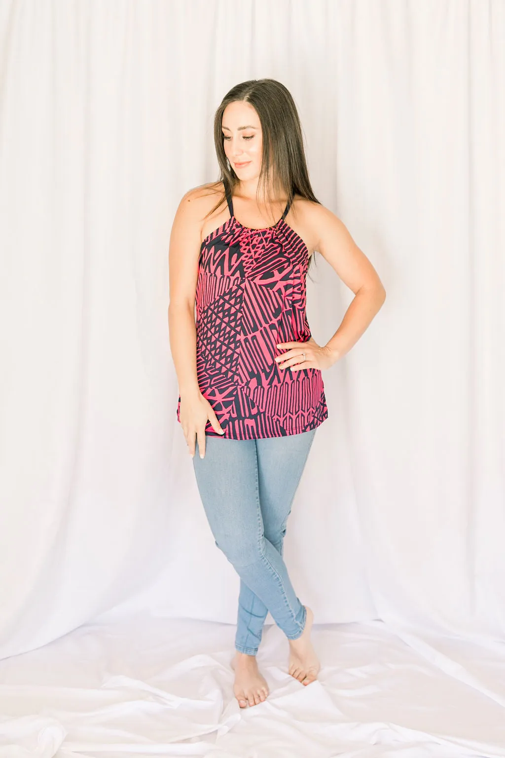 Pink Jungle Strap Blouse