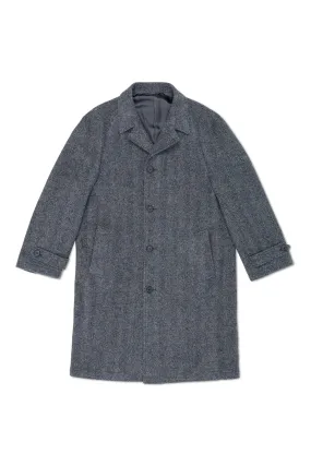 PML Balmacaan overcoat gray herringbone