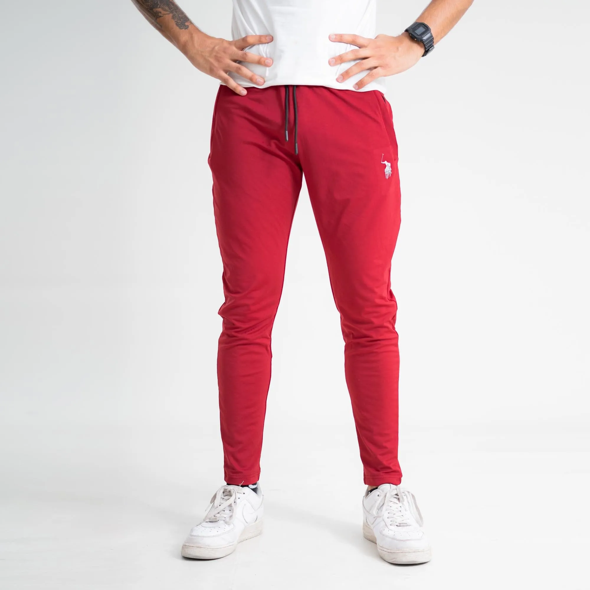 Polo Athletica Unisex Slim-Fit Gym Activewear Joggers with Pony Print - Quick Dry Stretch Fabric