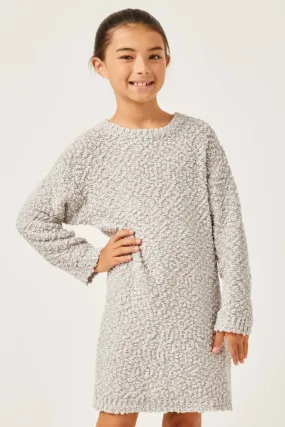 Popcorn Sweater Dress - Silver