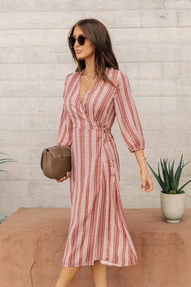 Printed Wrap Dress