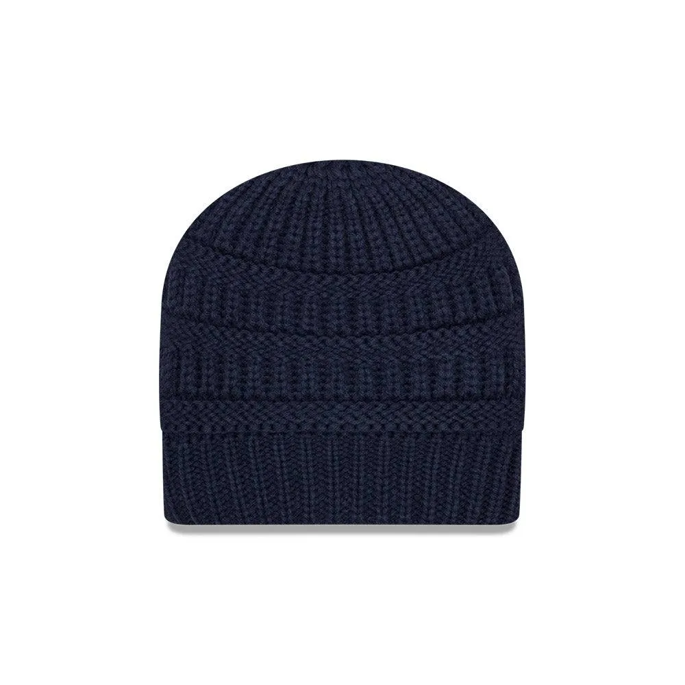 Rays New Era Navy Blue TB Comfy Cheer Knit Hat