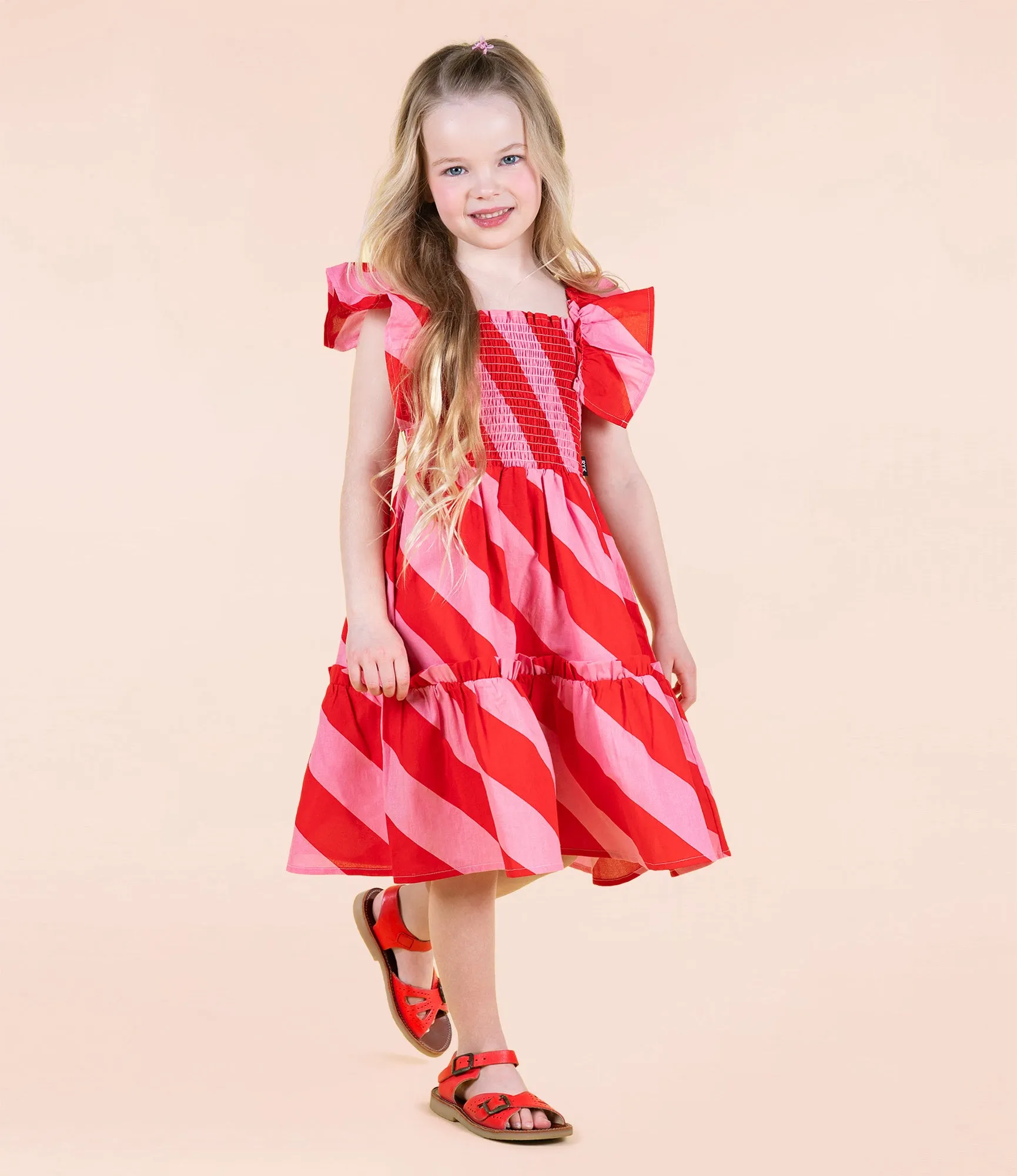 Rock Your Kid Candy Wrap Shirred Dress