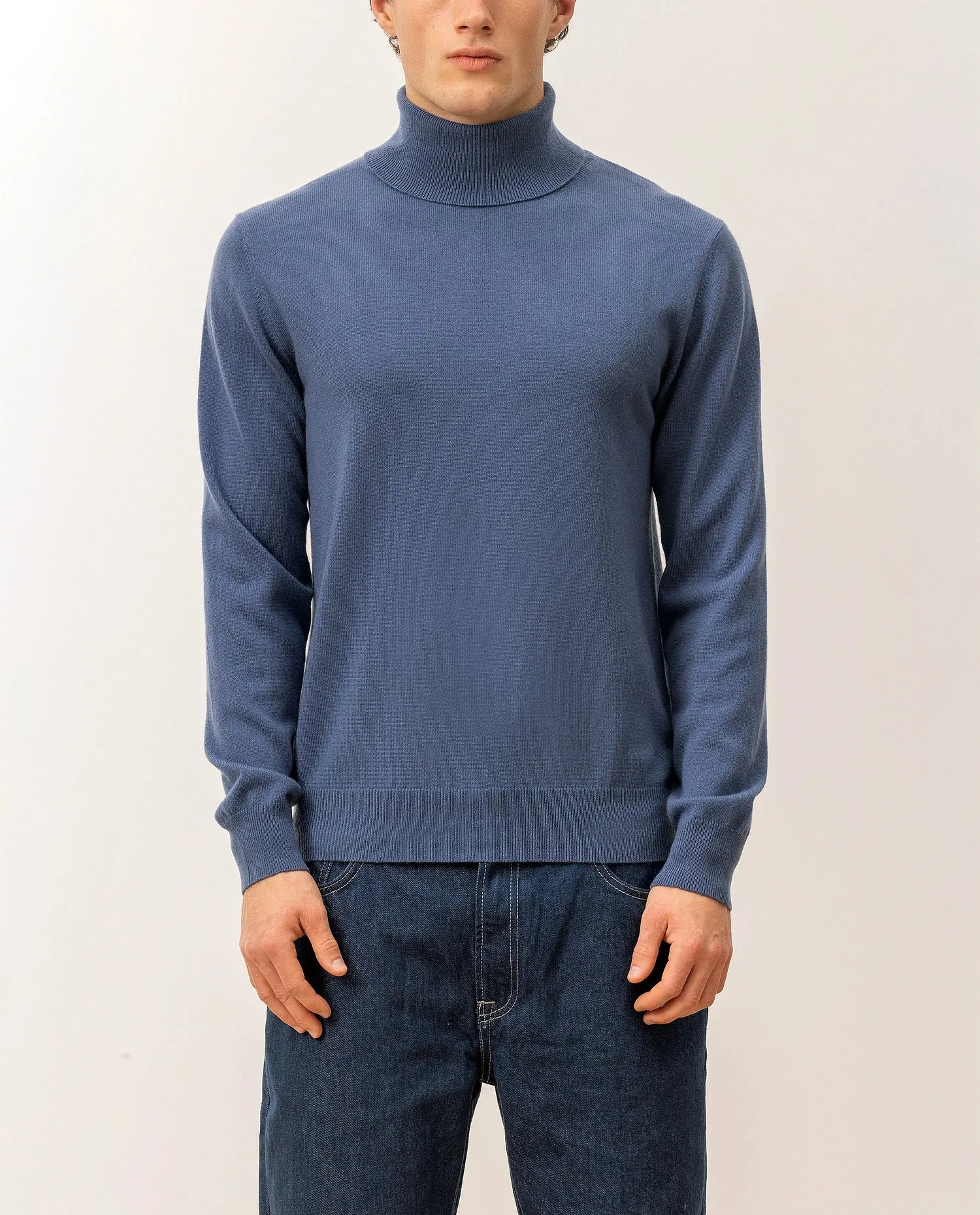 Rollkragen Pullover aus Cashmere in Blau