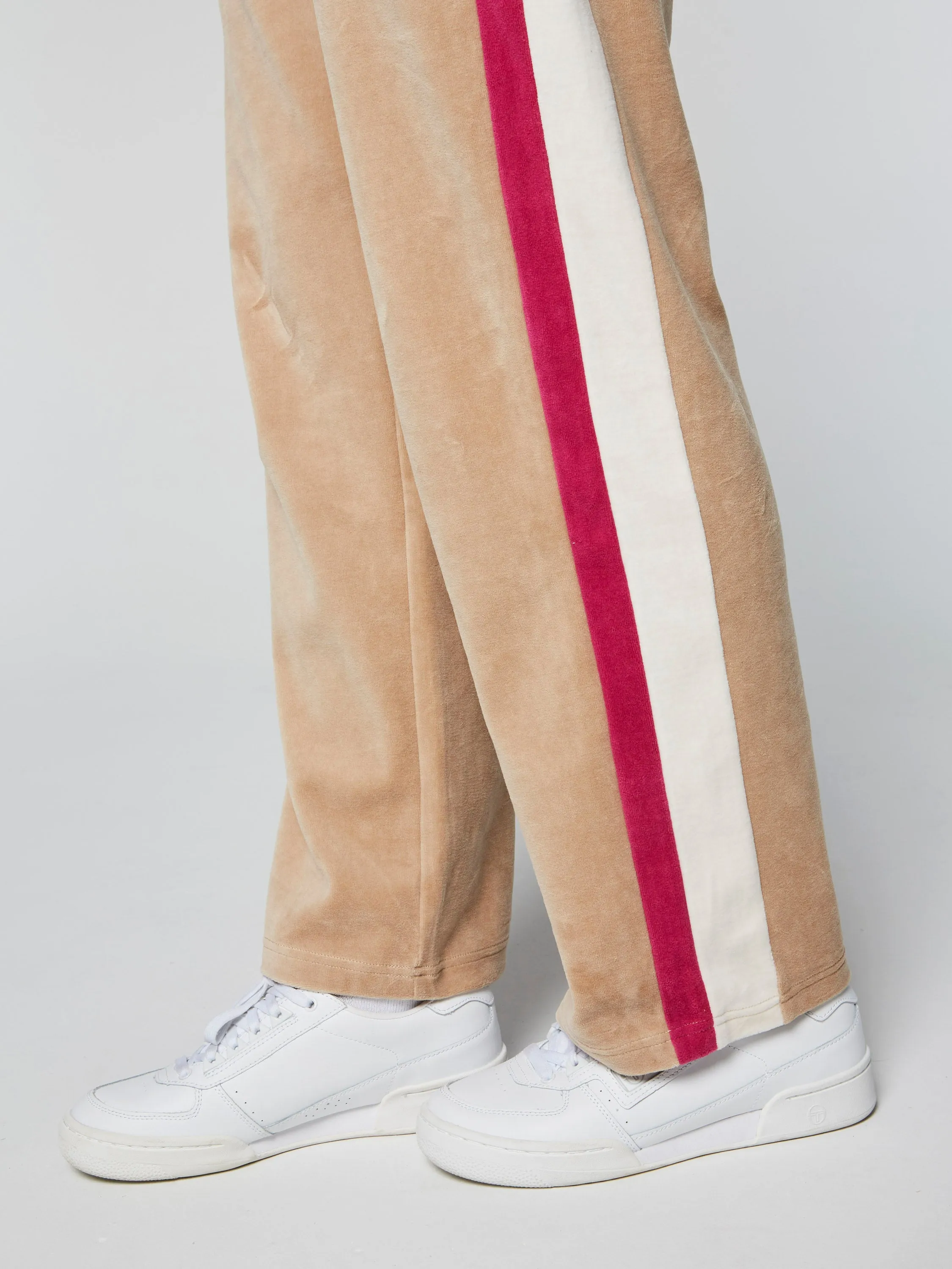 Rosa Velour Track Pant- Humus