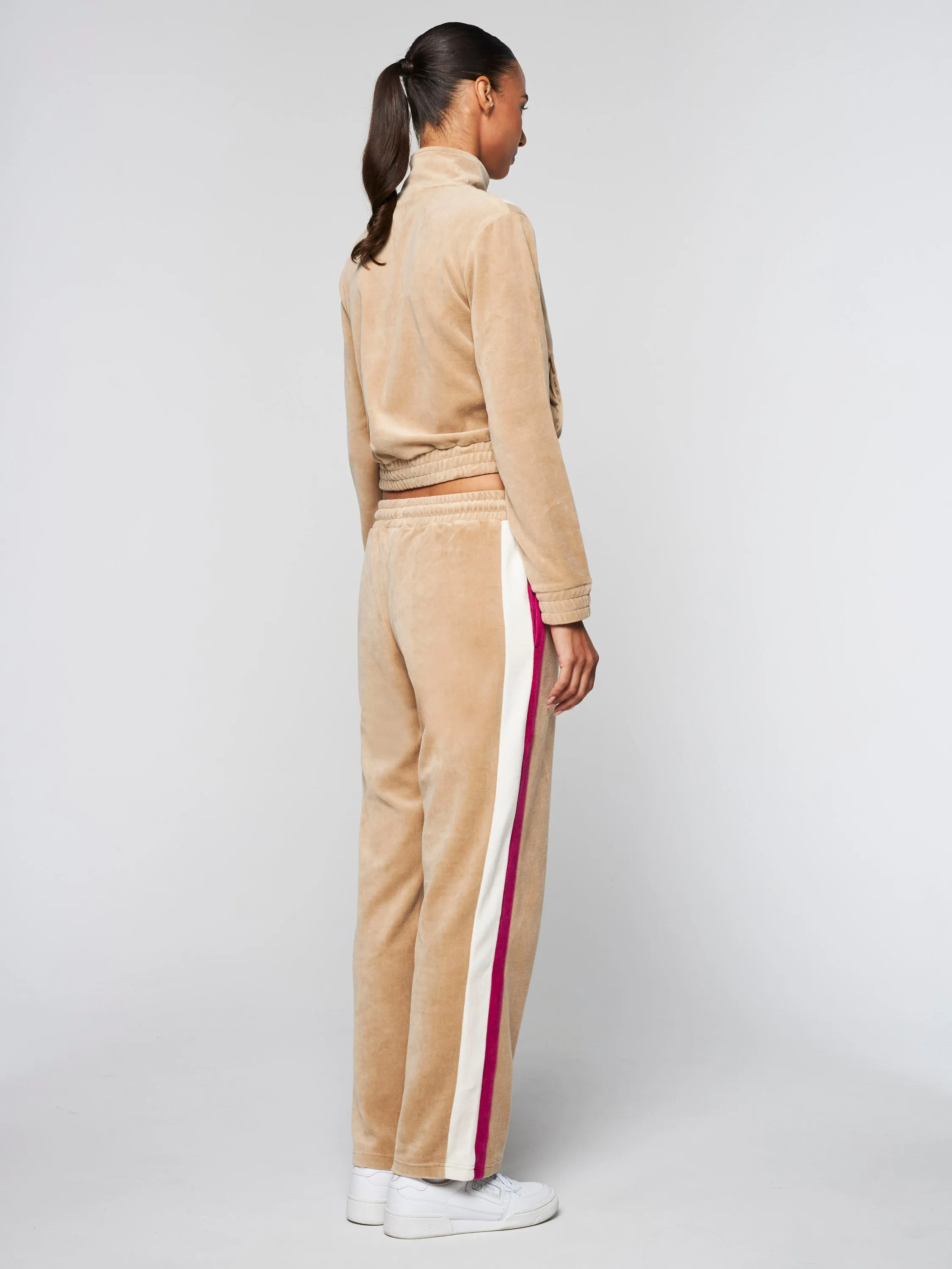 Rosa Velour Track Pant- Humus