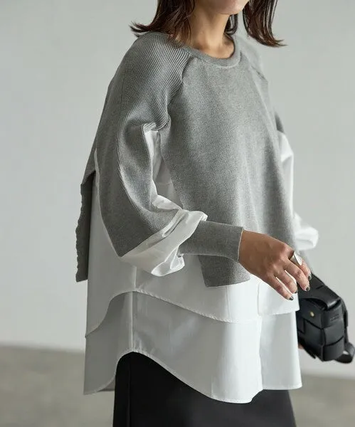 Selection | Layered Look Knit Sweater