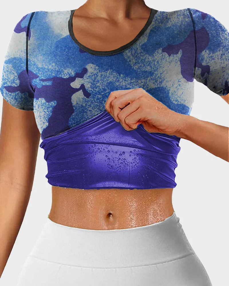 Shesways® Short Sleeve Sauna Sweat Shirt