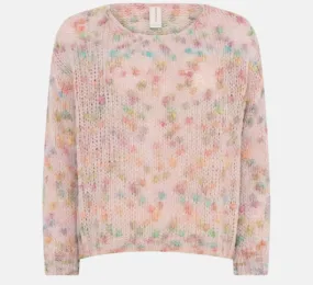 Skovhuus - Soft Dot Wool Acryllic Sweater in Pink Pastel