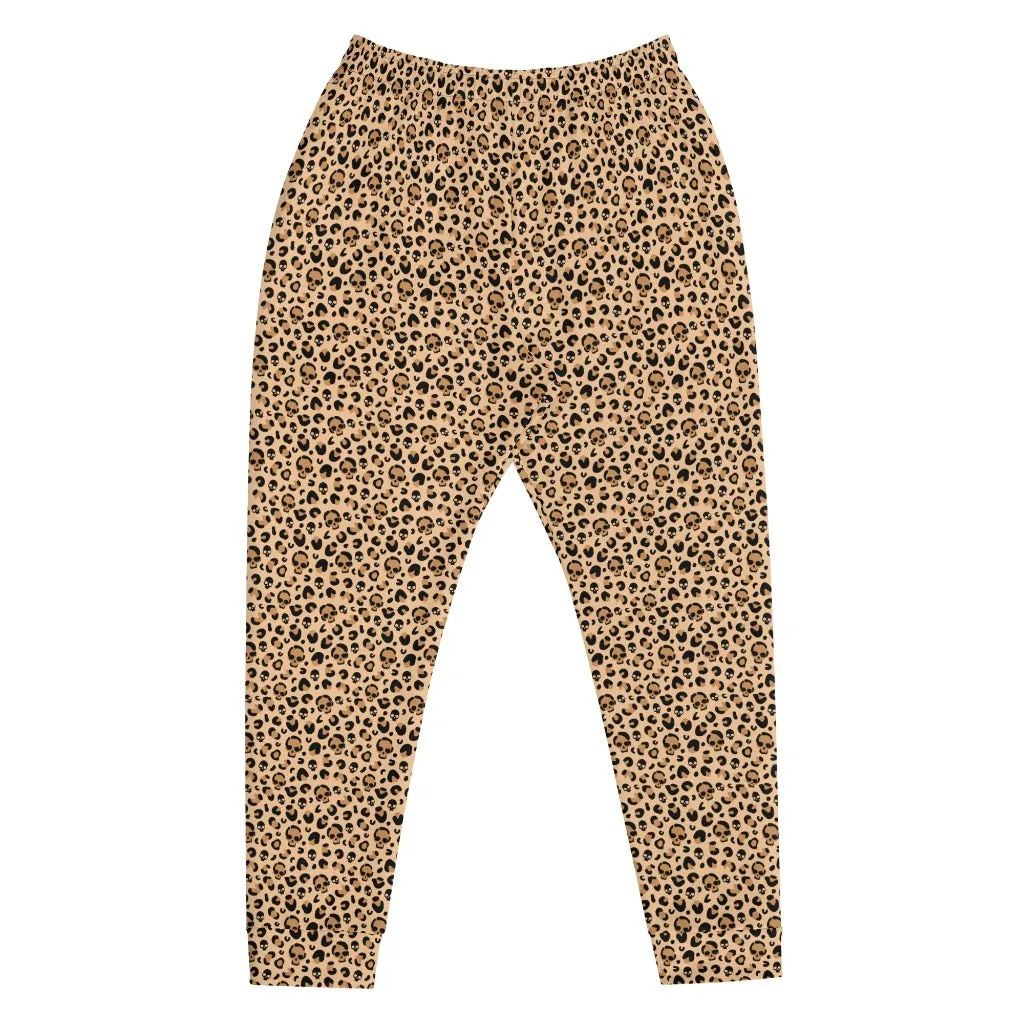 Skull Leopard Print Men's Joggers