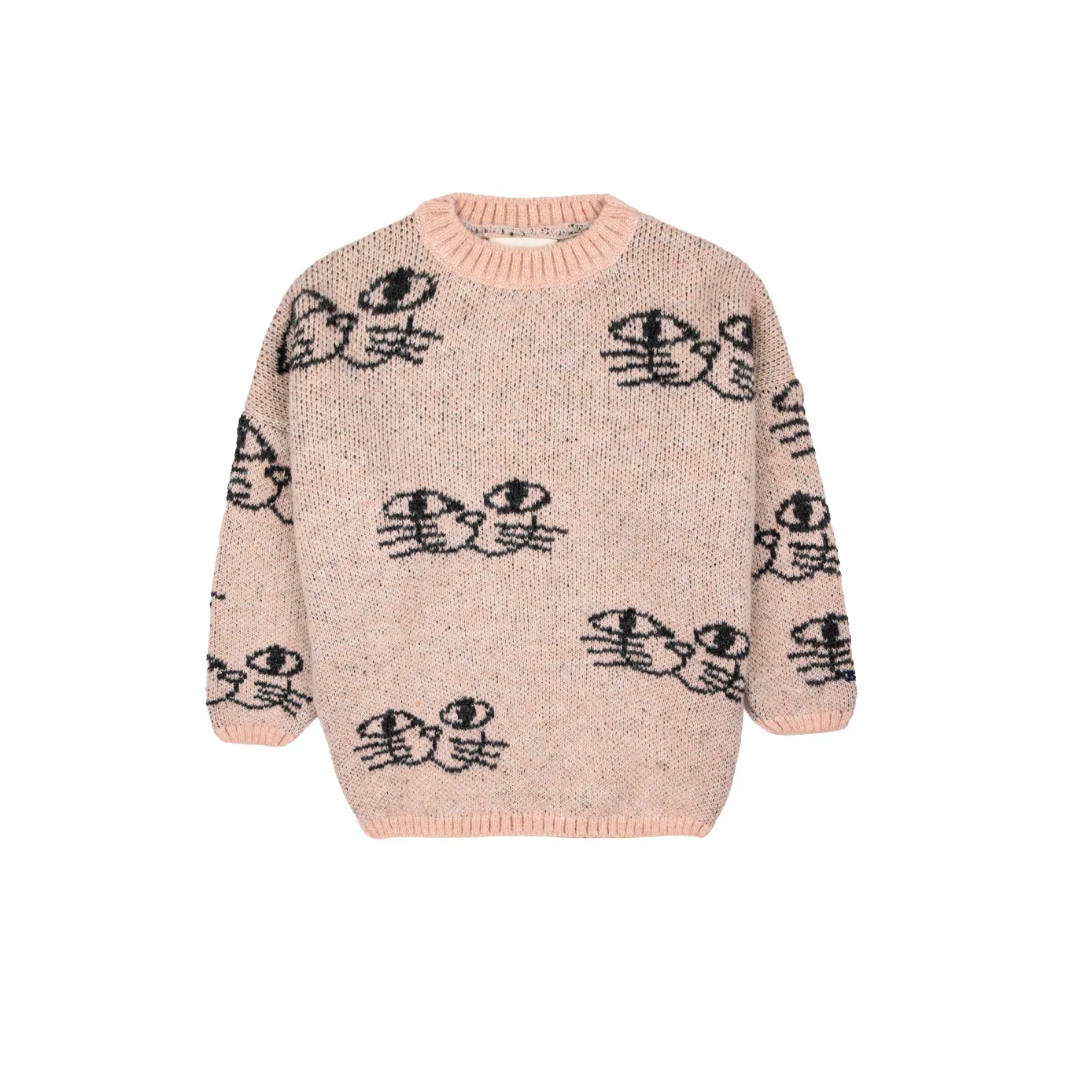 Smiling Cat All Over Jacquard Jumper