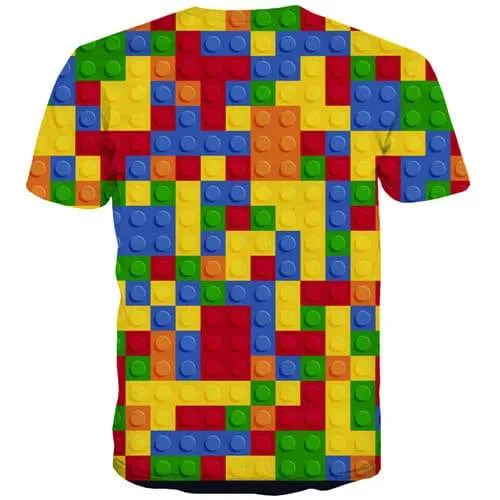 Square T shirts Men Geometric Shirt Print Russia T-shirts 3d Cartoon Tshirt Anime Colorful Tshirts Cool Short Sleeve Punk Rock