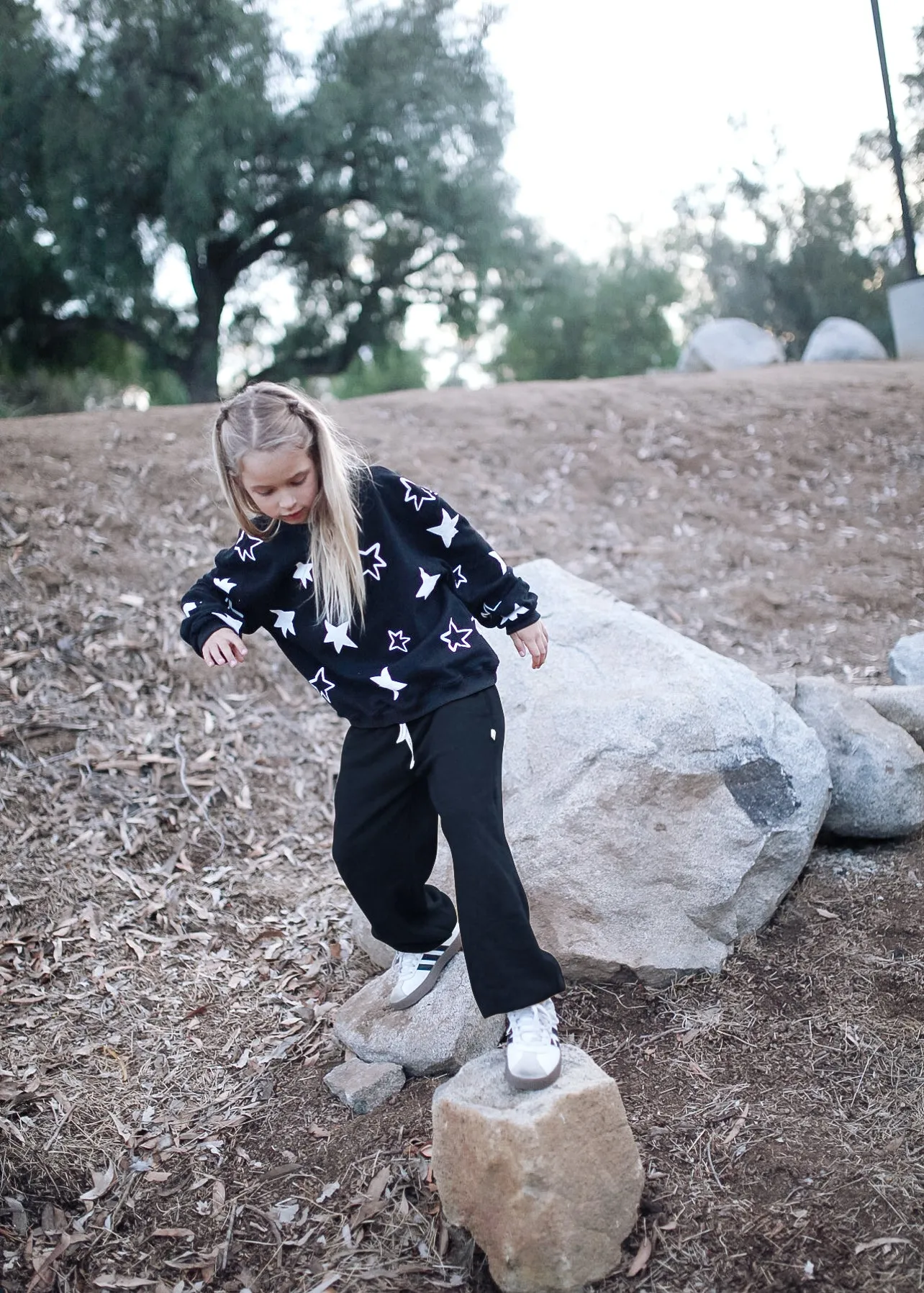 STARS| all over print | oversized drop shoulder pullover | KIDS