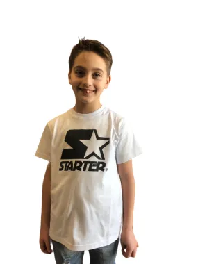 Starter T-shirt manica corta Logo in cotone da ragazzo 850UBST bianco