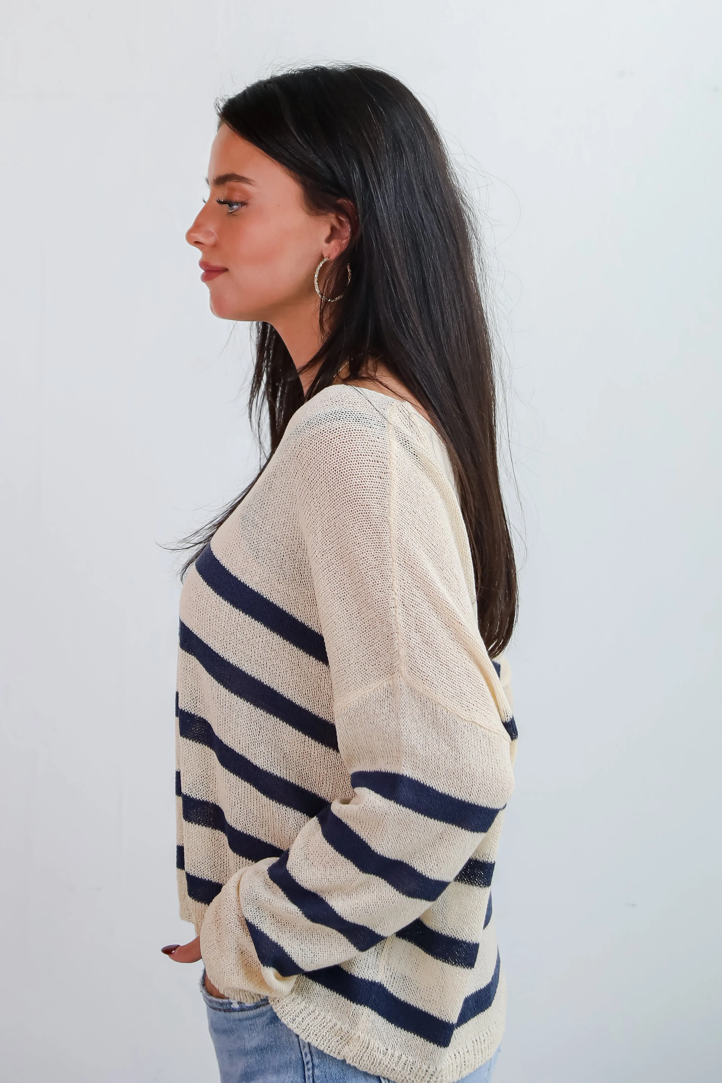 Stylish Promise Striped Lightweight Knit Sweater